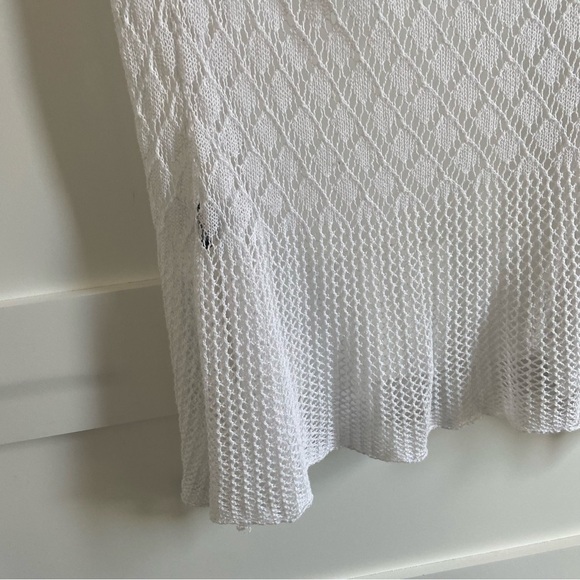 90s Y2K Le Chateau White Open Knit Cardigan - Picture 7 of 9